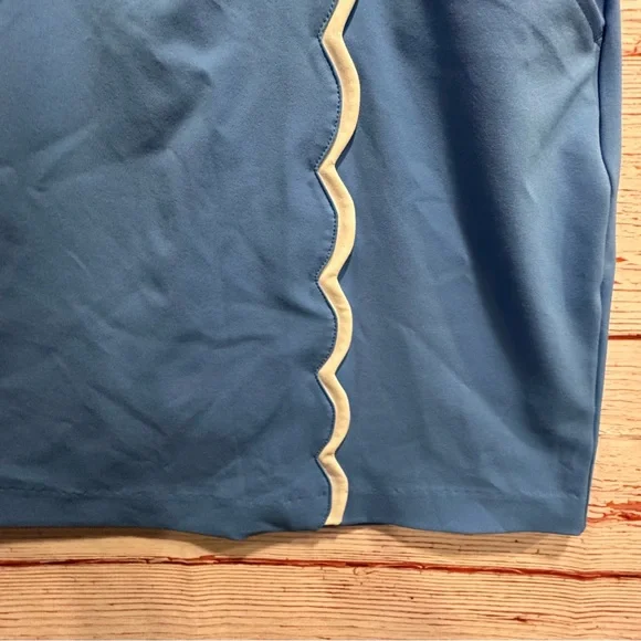 Lilly Pulitzer Luxletic Monica Scallop Golf Skort in Boca Blue Sz 10 - Picture 6 of 12